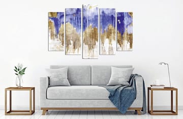 Dekorativ Canvastavla 5-Delar 70x20 cm - Flerfärgad - Inredning - Tavlor & posters - Canvastavla