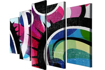 Dekorativ Canvastavla 5-Delar 70x20 cm - Flerfärgad - Inredning - Tavlor & posters - Canvastavla