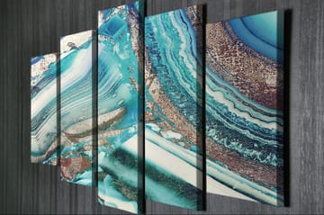 Dekorativ Canvastavla 5-Delar 70x20 cm - Flerfärgad - Inredning - Tavlor & posters - Canvastavla