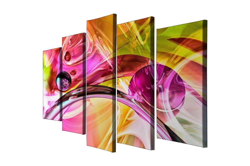 Dekorativ Canvastavla 5-Delar 70x20 cm - Flerfärgad - Inredning - Tavlor & posters - Canvastavla