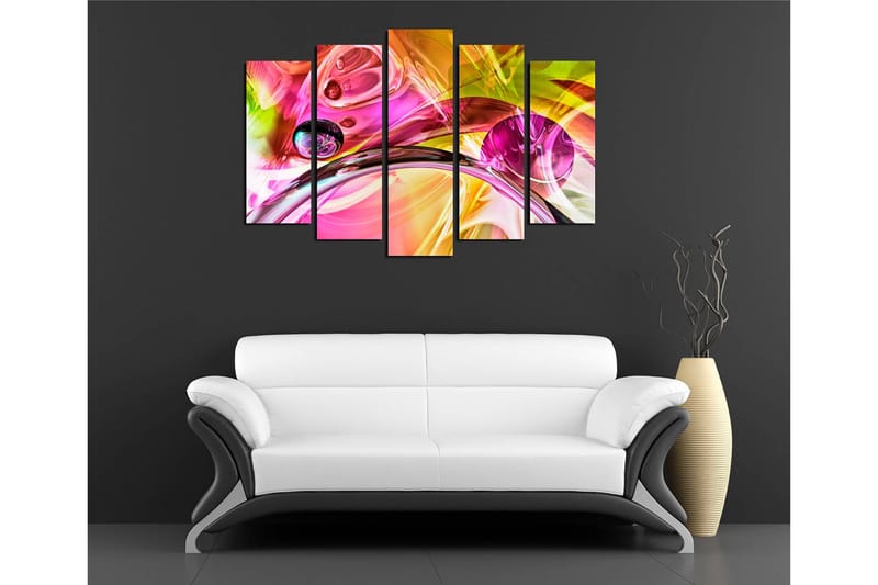 Dekorativ Canvastavla 5-Delar 70x20 cm - Flerfärgad - Inredning - Tavlor & posters - Canvastavla