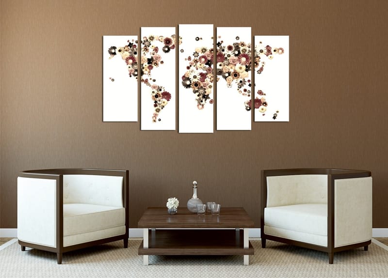 Dekorativ Canvastavla 5-Delar 70x20 cm - Flerfärgad - Inredning - Tavlor & posters - Canvastavla