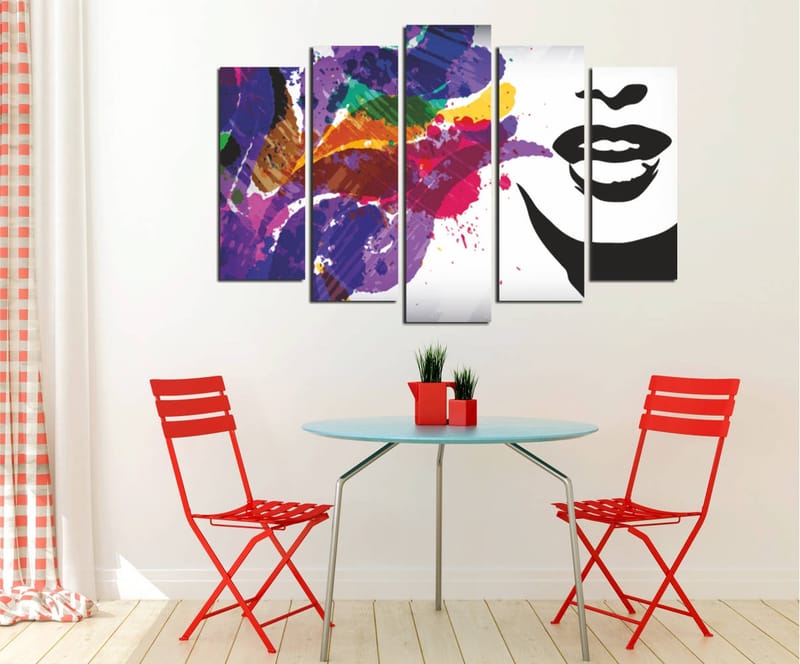Dekorativ Canvastavla 5-Delar 70x20 cm - Flerfärgad - Inredning - Tavlor & posters - Canvastavla