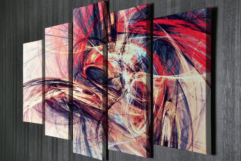 Dekorativ Canvastavla 5-Delar 70x20 cm - Flerfärgad - Inredning - Tavlor & posters - Canvastavla