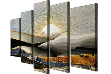 Dekorativ Canvastavla 5-Delar 70x20 cm - Flerfärgad - Inredning - Tavlor & posters - Canvastavla