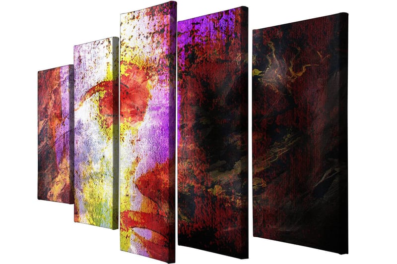 Dekorativ Canvastavla 5-Delar 70x20 cm - Flerfärgad - Inredning - Tavlor & posters - Canvastavla