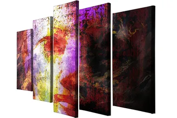 Dekorativ Canvastavla 5-Delar 70x20 cm - Flerfärgad - Inredning - Tavlor & posters - Canvastavla