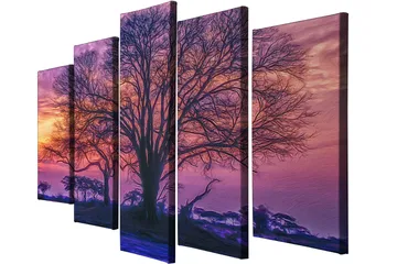 Dekorativ Canvastavla 5-Delar 70x20 cm - Flerfärgad - Inredning - Tavlor & posters - Canvastavla