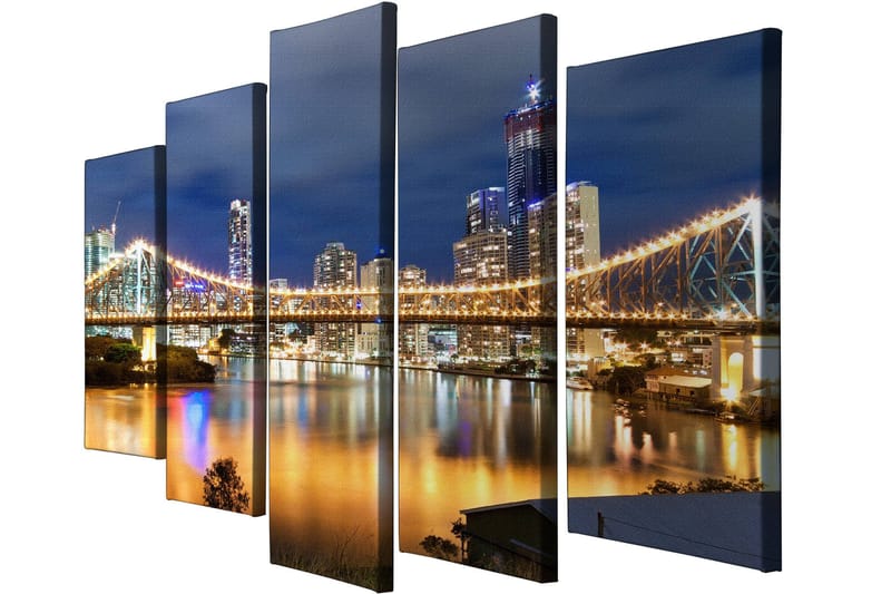 Dekorativ Canvastavla 5-Delar 70x20 cm - Flerfärgad - Inredning - Tavlor & posters - Canvastavla