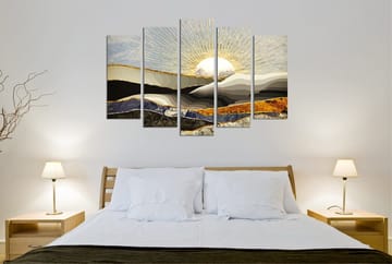 Dekorativ Canvastavla 5-Delar 70x20 cm - Flerfärgad - Inredning - Tavlor & posters - Canvastavla