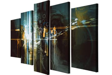 Dekorativ Canvastavla 5-Delar 70x20 cm - Flerfärgad - Inredning - Tavlor & posters - Canvastavla