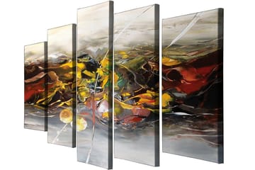 Dekorativ Canvastavla 5-Delar 70x20 cm - Flerfärgad - Inredning - Tavlor & posters - Canvastavla