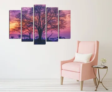 Dekorativ Canvastavla 5-Delar 70x20 cm - Flerfärgad - Inredning - Tavlor & posters - Canvastavla