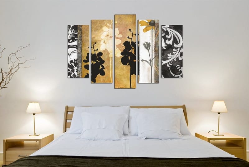 Dekorativ Canvastavla 5-Delar 70x20 cm, Flerfärgad