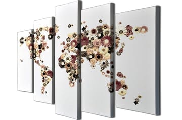 Dekorativ Canvastavla 5-Delar 70x20 cm - Flerfärgad - Inredning - Tavlor & posters - Canvastavla