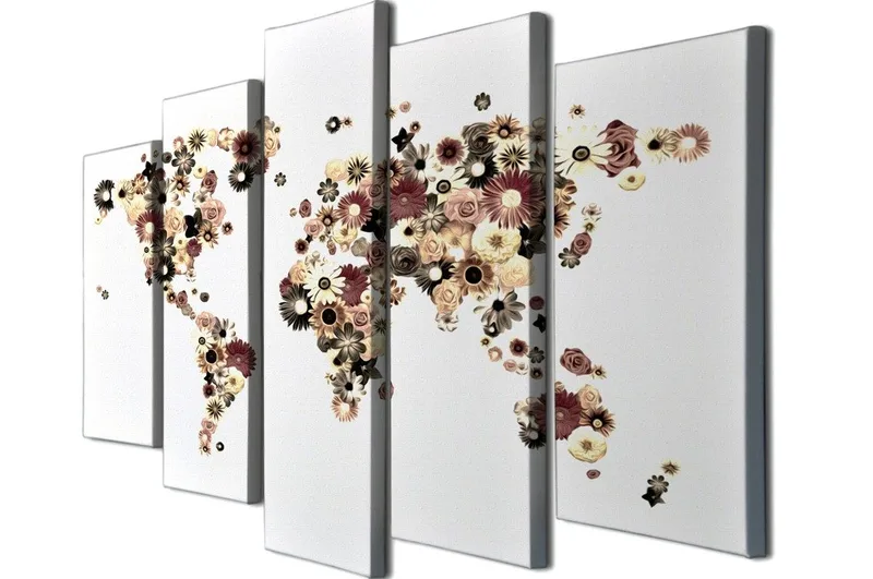 Dekorativ Canvastavla 5-Delar 70x20 cm - Flerfärgad - Inredning - Tavlor & posters - Canvastavla