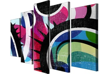 Dekorativ Canvastavla 5-Delar 70x20 cm - Flerfärgad - Inredning - Tavlor & posters - Canvastavla