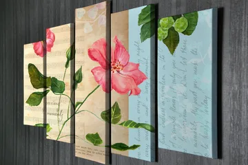 Dekorativ Canvastavla 5-Delar 70x20 cm - Flerfärgad - Inredning - Tavlor & posters - Canvastavla