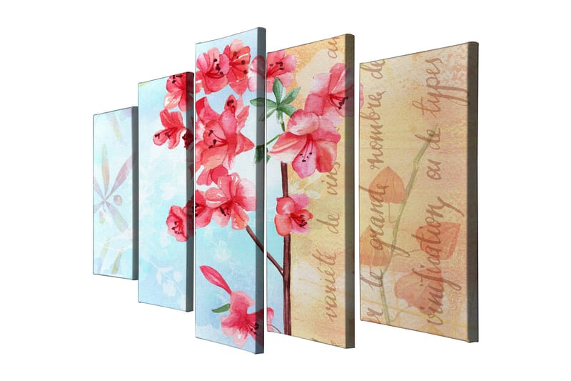 Dekorativ Canvastavla 5-Delar 70x20 cm - Flerfärgad - Inredning - Tavlor & posters - Canvastavla