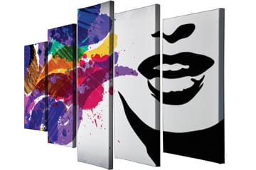 Dekorativ Canvastavla 5-Delar 70x20 cm - Flerfärgad - Inredning - Tavlor & posters - Canvastavla