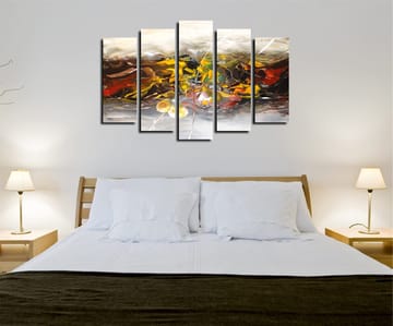 Dekorativ Canvastavla 5-Delar 70x20 cm - Flerfärgad - Inredning - Tavlor & posters - Canvastavla