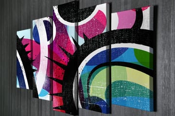 Dekorativ Canvastavla 5-Delar 70x20 cm - Flerfärgad - Inredning - Tavlor & posters - Canvastavla