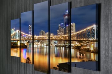 Dekorativ Canvastavla 5-Delar 70x20 cm - Flerfärgad - Inredning - Tavlor & posters - Canvastavla