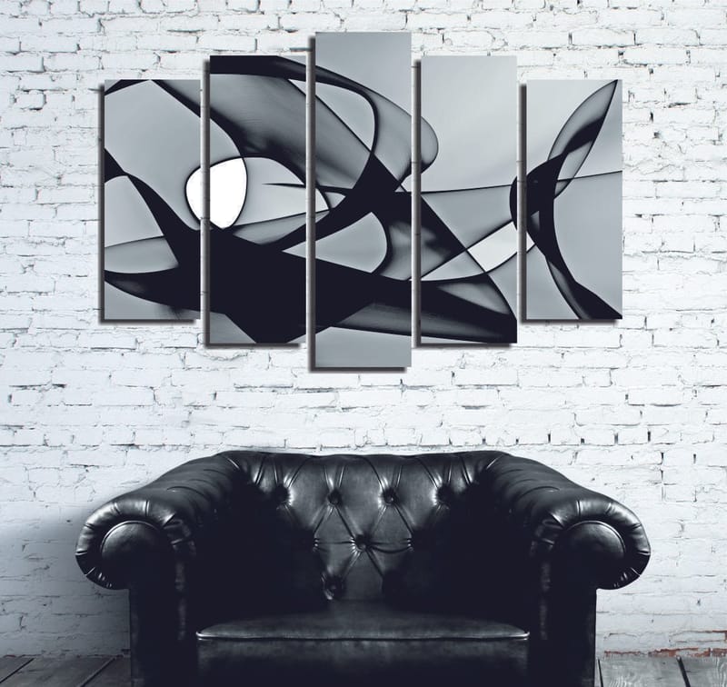 Dekorativ Canvastavla 5-Delar 70x20 cm, Flerfärgad