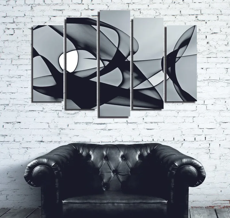 Dekorativ Canvastavla 5-Delar 70x20 cm, Flerfärgad