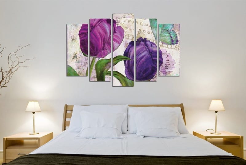 Dekorativ Canvastavla 5-Delar 70x20 cm, Flerfärgad