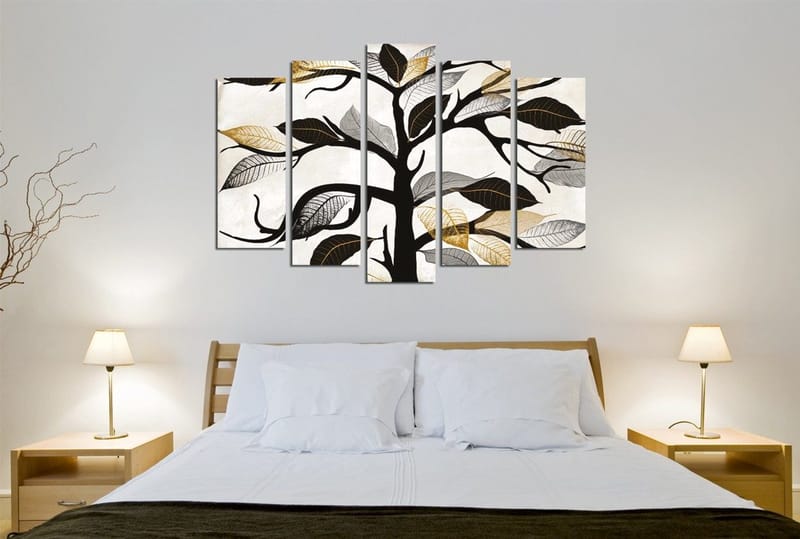 Dekorativ Canvastavla 5-Delar 70x20 cm, Flerfärgad