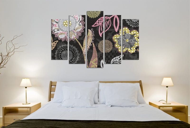 Dekorativ Canvastavla 5-Delar 70x20 cm, Flerfärgad