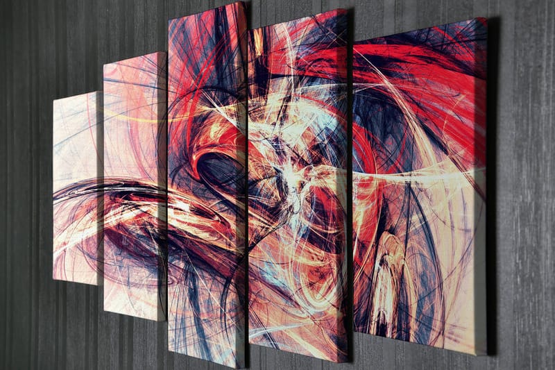 Dekorativ Canvastavla 5-Delar 70x20 cm - Flerfärgad - Inredning - Tavlor & posters - Canvastavla