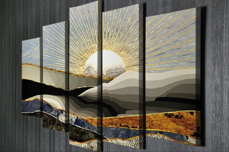 Dekorativ Canvastavla 5-Delar 70x20 cm - Flerfärgad - Inredning - Tavlor & posters - Canvastavla