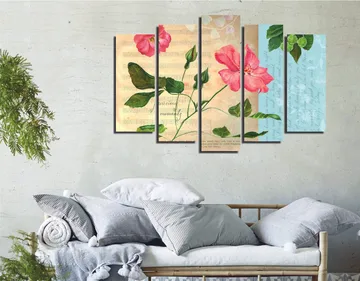 Dekorativ Canvastavla 5-Delar 70x20 cm - Flerfärgad - Inredning - Tavlor & posters - Canvastavla