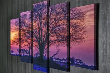 Dekorativ Canvastavla 5-Delar 70x20 cm - Flerfärgad - Inredning - Tavlor & posters - Canvastavla