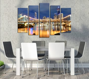 Dekorativ Canvastavla 5-Delar 70x20 cm - Flerfärgad - Inredning - Tavlor & posters - Canvastavla