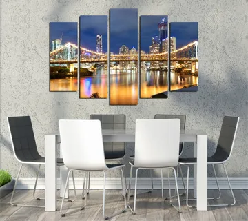 Dekorativ Canvastavla 5-Delar 70x20 cm - Flerfärgad - Inredning - Tavlor & posters - Canvastavla