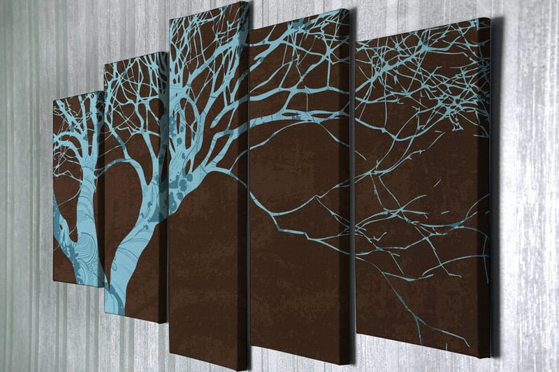Dekorativ Canvastavla 5-Delar 70x20 cm - Flerfärgad - Inredning - Tavlor & posters - Canvastavla