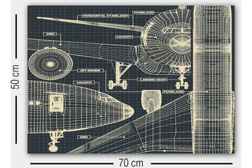 Dekorativ Canvastavla 50x70 cm - Flerfärgad - Inredning - Tavlor & posters - Canvastavla