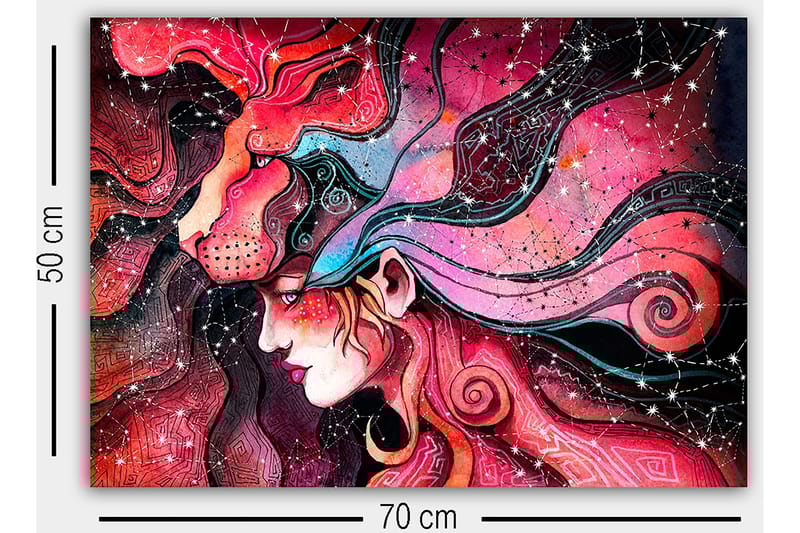 Dekorativ Canvastavla 50x70 cm - Flerfärgad - Inredning - Tavlor & posters - Canvastavla