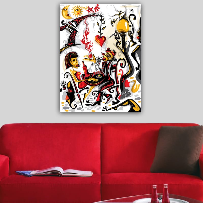 Dekorativ Canvastavla 70x100 cm - Flerfärgad - Inredning - Tavlor & posters - Canvastavla