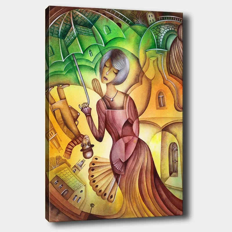 Dekorativ Canvastavla 70x100 cm - Flerfärgad - Inredning - Tavlor & posters - Canvastavla