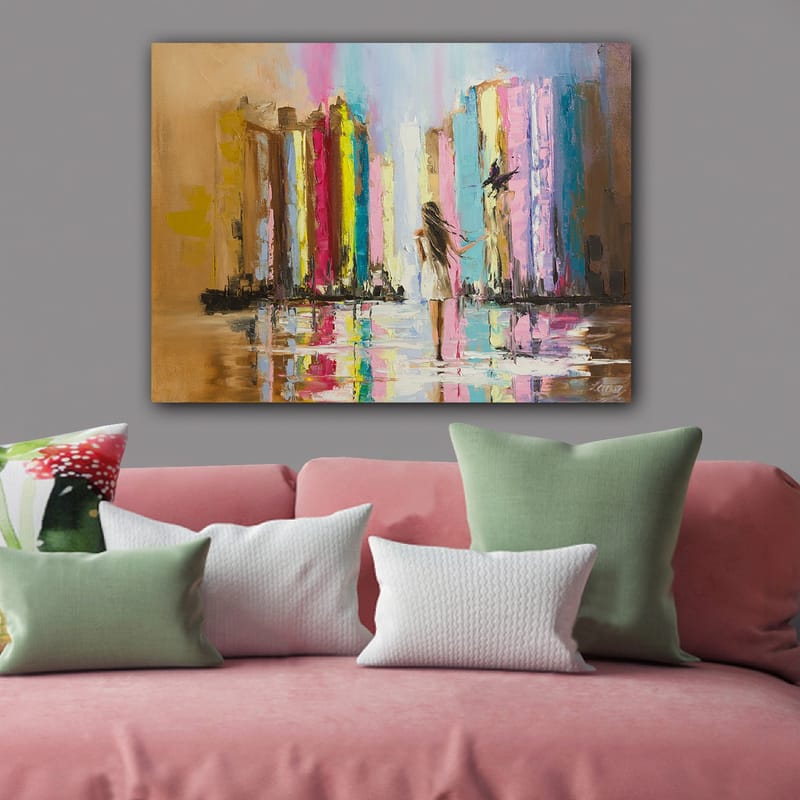 Dekorativ Canvastavla 70x100 cm - Flerfärgad - Inredning - Tavlor & posters - Canvastavla