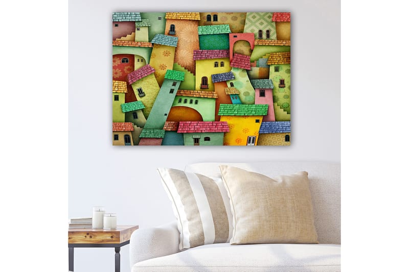 Dekorativ Canvastavla 70x100 cm - Flerfärgad - Inredning - Tavlor & posters - Canvastavla