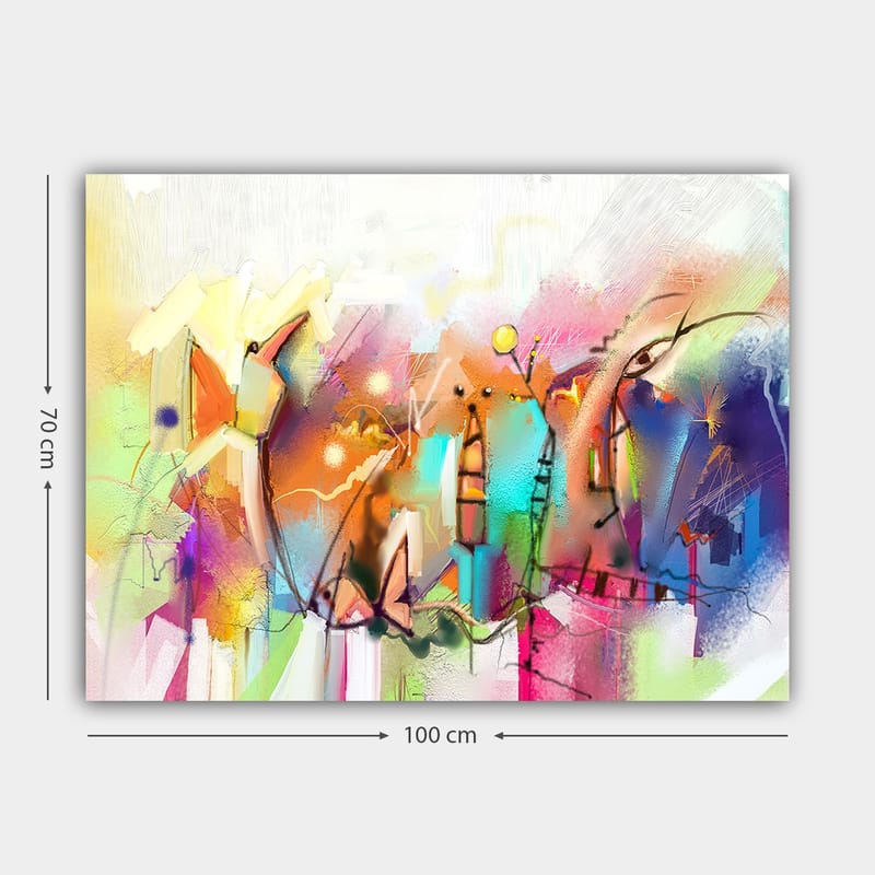 Dekorativ Canvastavla 70x100 cm - Flerfärgad - Inredning - Tavlor & posters - Canvastavla