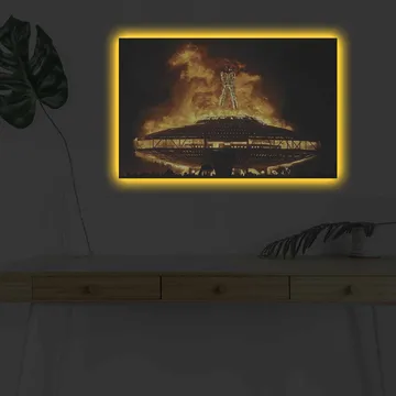 Dekorativ Canvastavla med LED 45x70 cm - Flerfärgad - Inredning - Tavlor & posters - Canvastavla