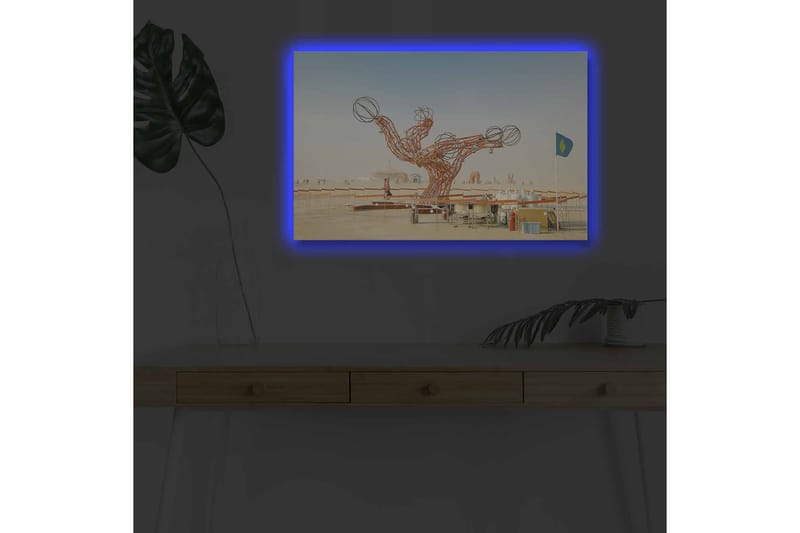 Dekorativ Canvastavla med LED 45x70 cm - Flerfärgad - Inredning - Tavlor & posters - Canvastavla