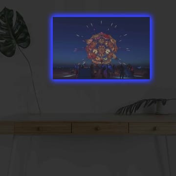 Dekorativ Canvastavla med LED 45x70 cm - Flerfärgad - Inredning - Tavlor & posters - Canvastavla