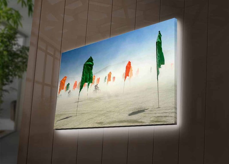 Dekorativ Canvastavla med LED 45x70 cm - Flerfärgad - Inredning - Tavlor & posters - Canvastavla